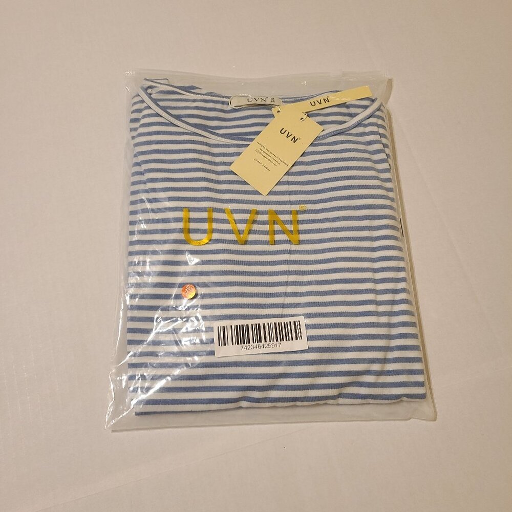 UVN Blue and White Striped Top - 2XL